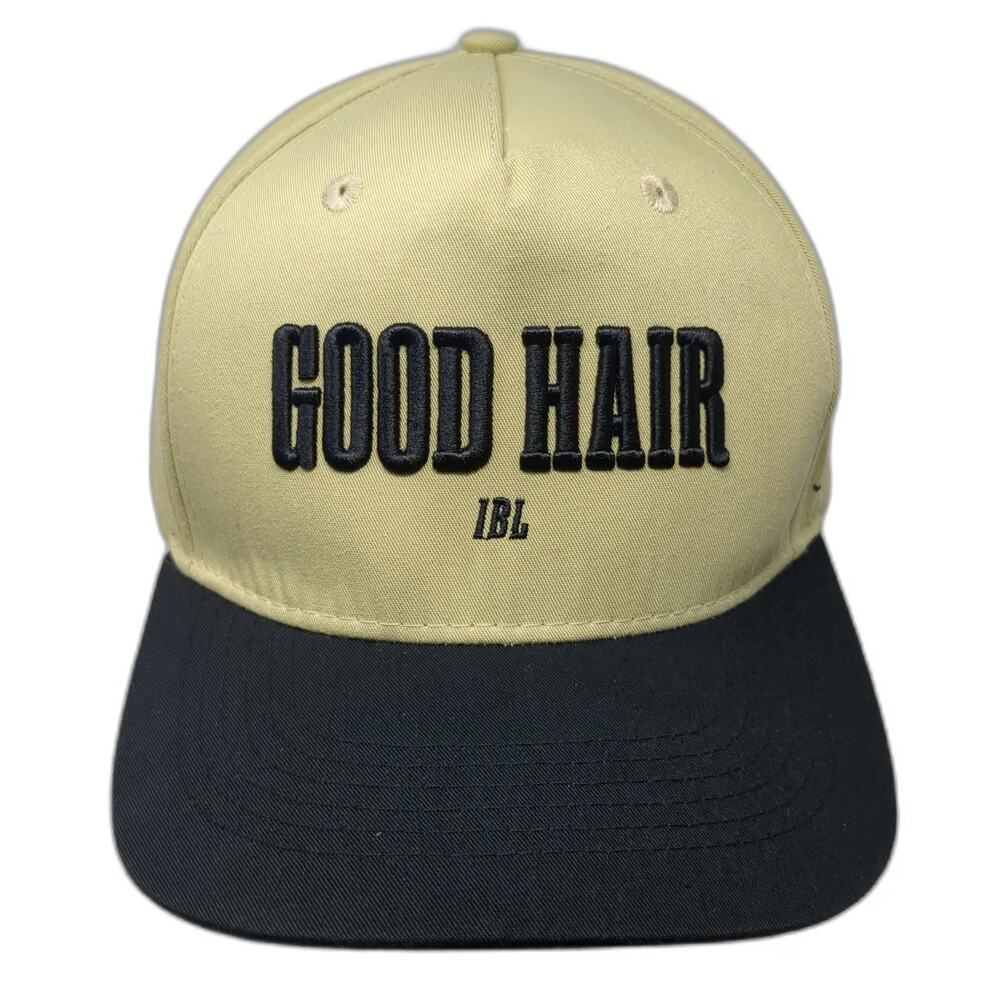 Vie 5 Panel Yellow Black One Size Good Hair IBL Inspired by Love Snapback Hat
